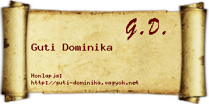 Guti Dominika névjegykártya